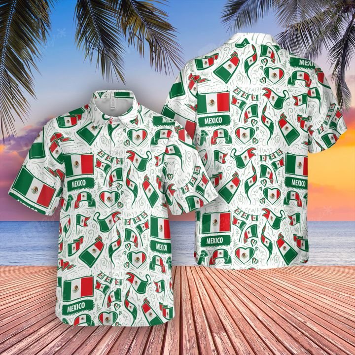 Mexico flag hawaiian shirt and short 1 Mexico flag hawaiian shirt and short 1