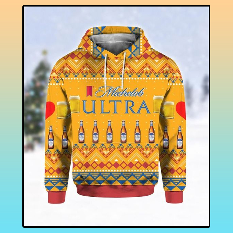 Michelob Ultra Beer Ugly Christmas 3D Hoodie 4