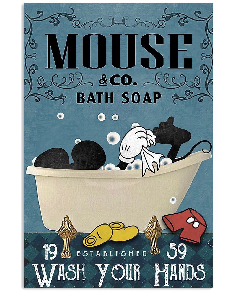 Mickey Mouse bath soap wash your hand poster