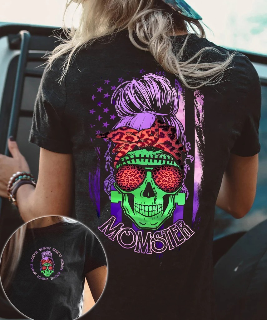 Mom Skull monster 3d over print shirt and hoodie