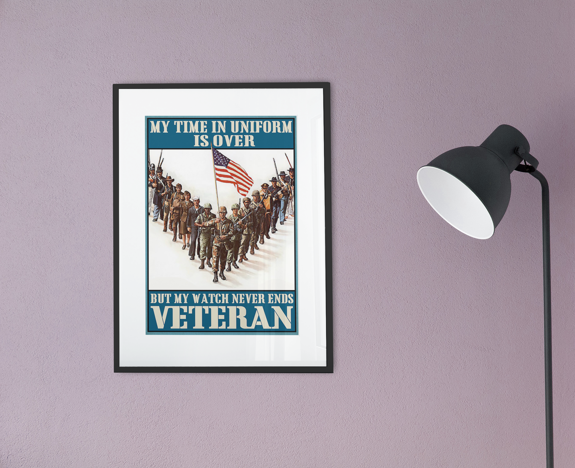 MytimeinuniformisoverbutmywatchneverendVeteranposter