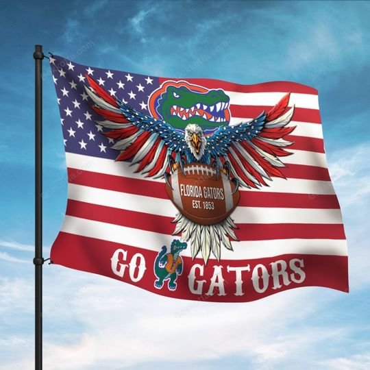 Florida gators go gators flag