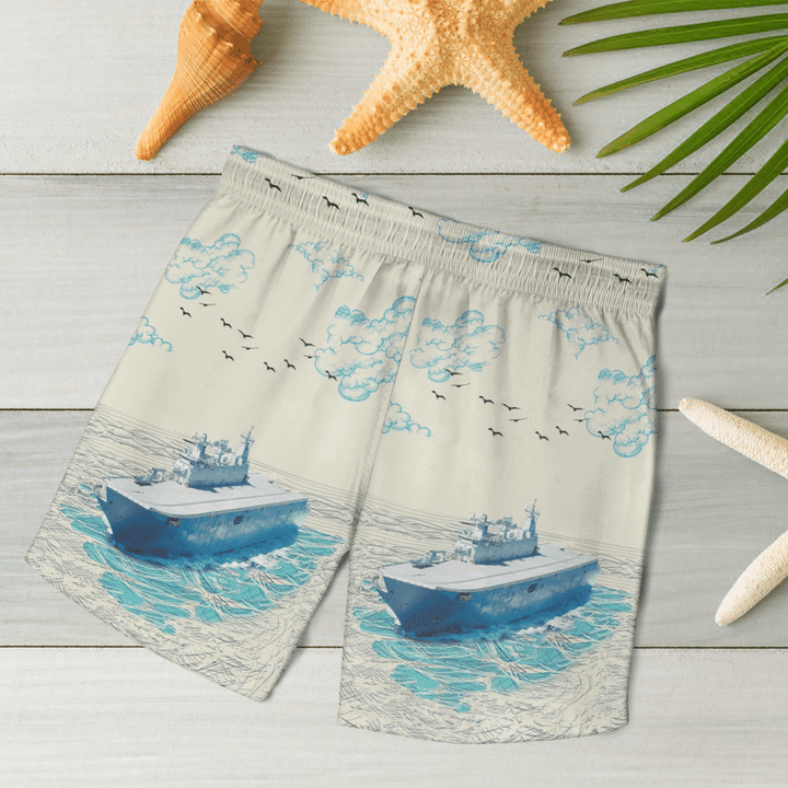 HMAS Canberra Royal Australian Navy Hawaiian Shirt And Short 5 28 HMAS Canberra Royal Australian Navy Hawaiian Shirt And Short 4