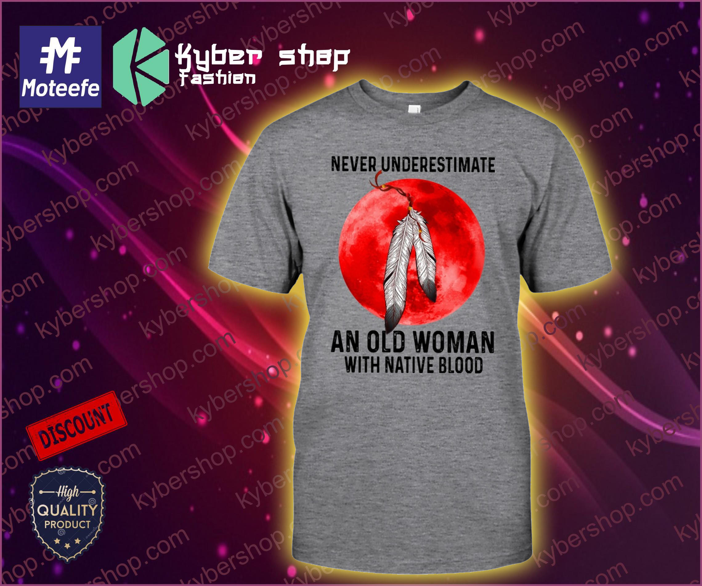 Never underestimate an old woman with native blood shirt, hoodie 2 Never underestimate an old woman with native blood shirt