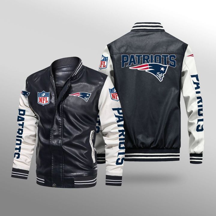 New England Patriots Leather Bomber Jacket