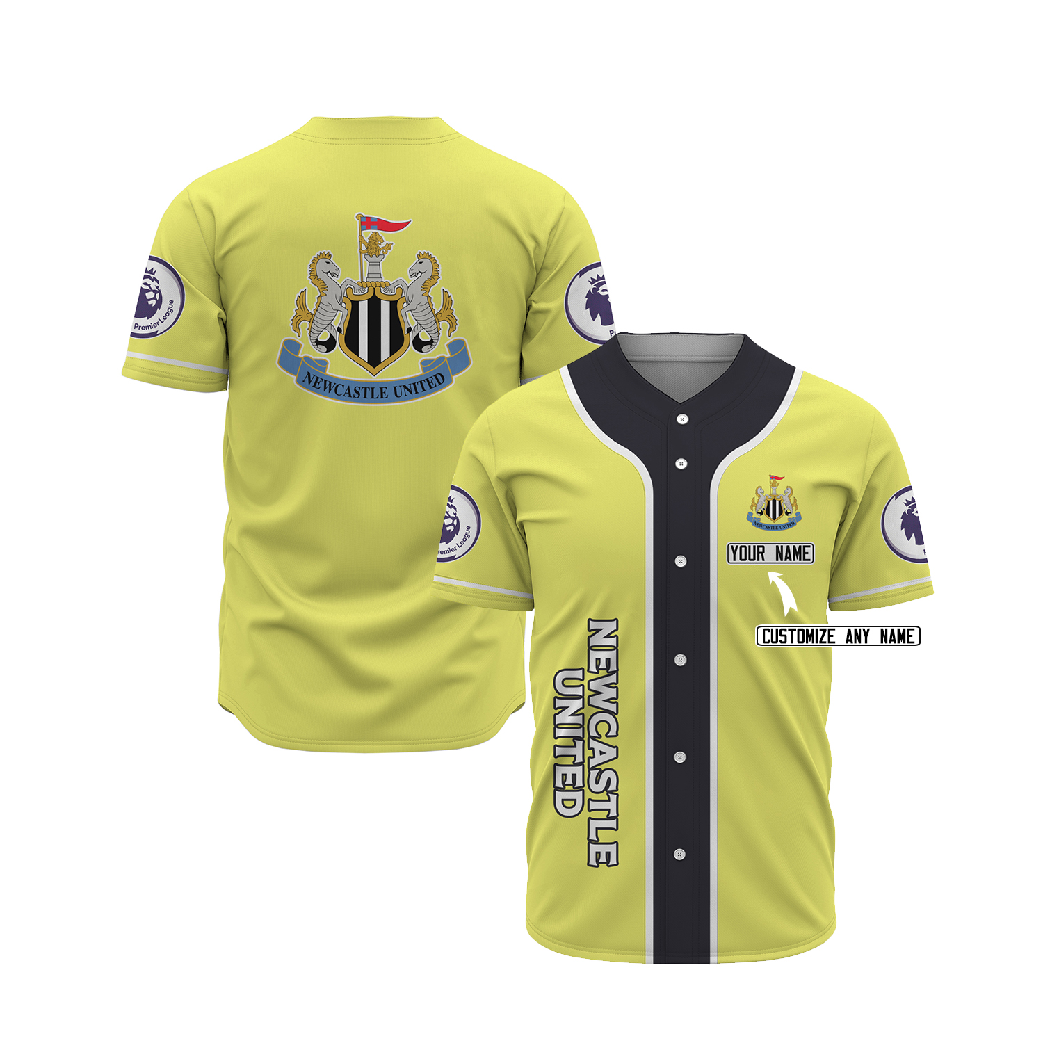Newcastle United custom pesonalized name baseball jersey 21