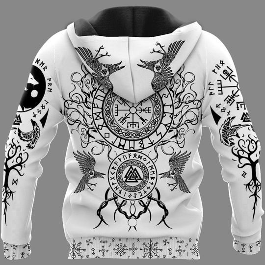 Odin Raven And Yggdrasil 3d Hoodie And Shirt 4 Odin Raven And Yggdrasil 3d Hoodie And Shirt2