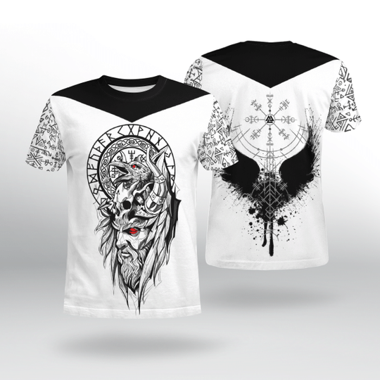 Odin Raven Raven Vegvisir 3d Hoodie And Shirt 4 Odin Raven Raven Vegvisir 3d Hoodie And Shirt1