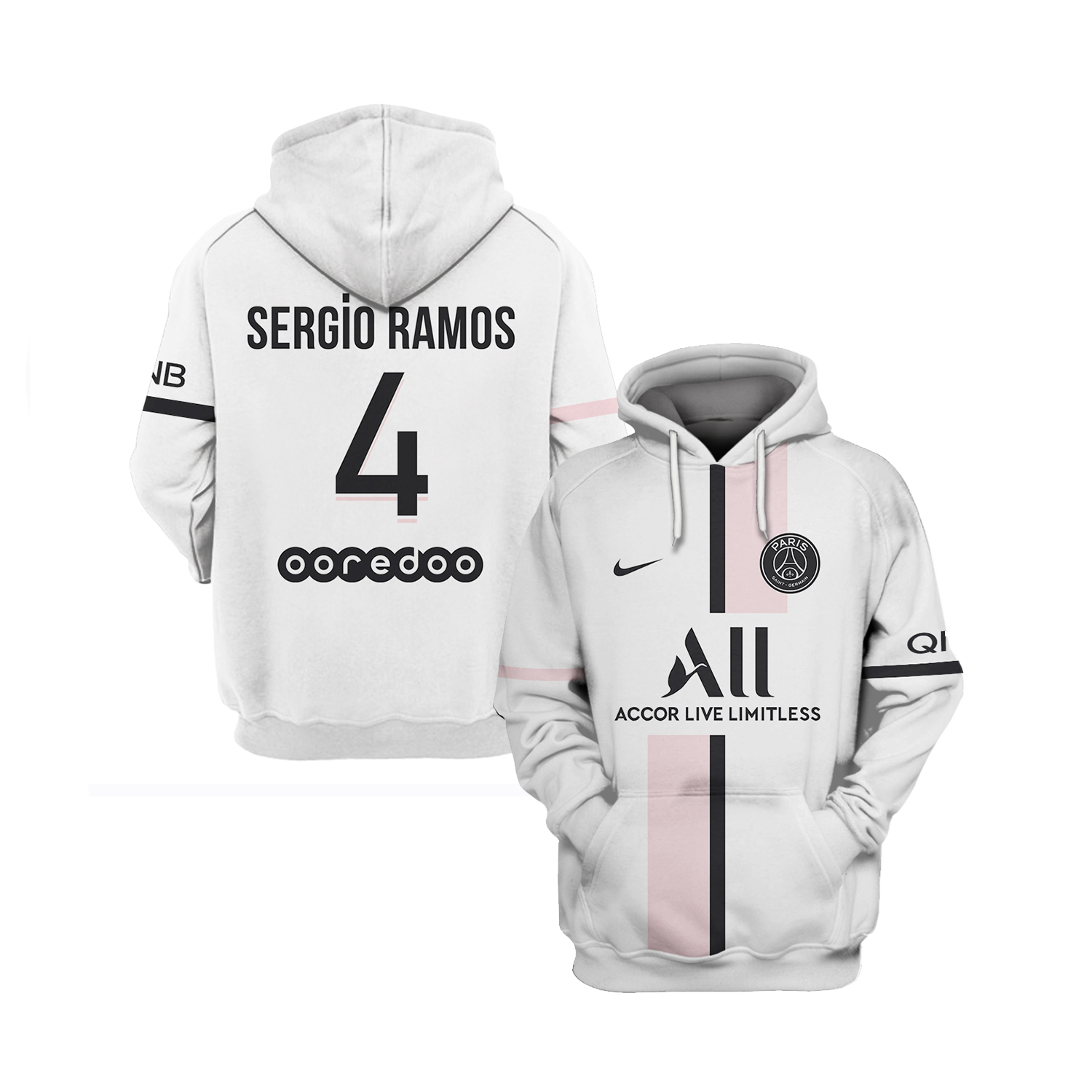 PSG Sergio Ramos 3d hoodie and shirt3 1