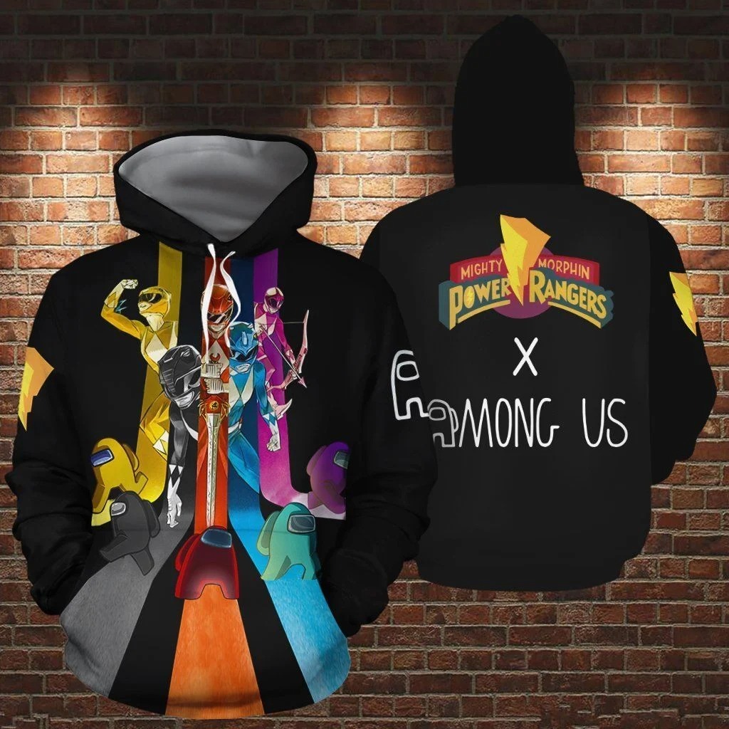 Mighty morphin power rangers Among us hoodie Mighty morphin power rangers Among us hoodie