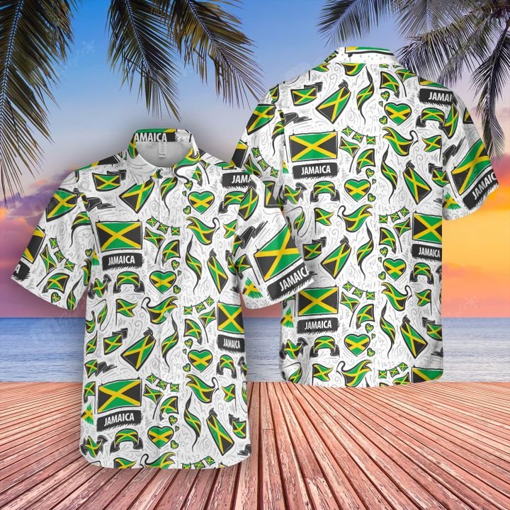 Jamaica flag hawaiian shirt and short 1