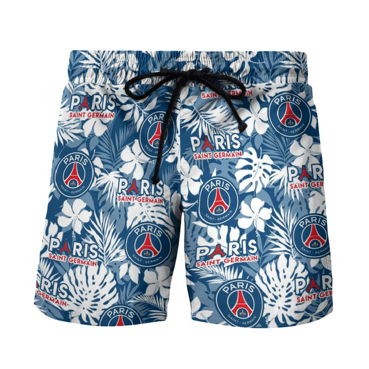 PSG Paris Saint Germain Hawaiian Shirt And Short 3 Paris Saint Germain Hawaiian Shirt And Short1