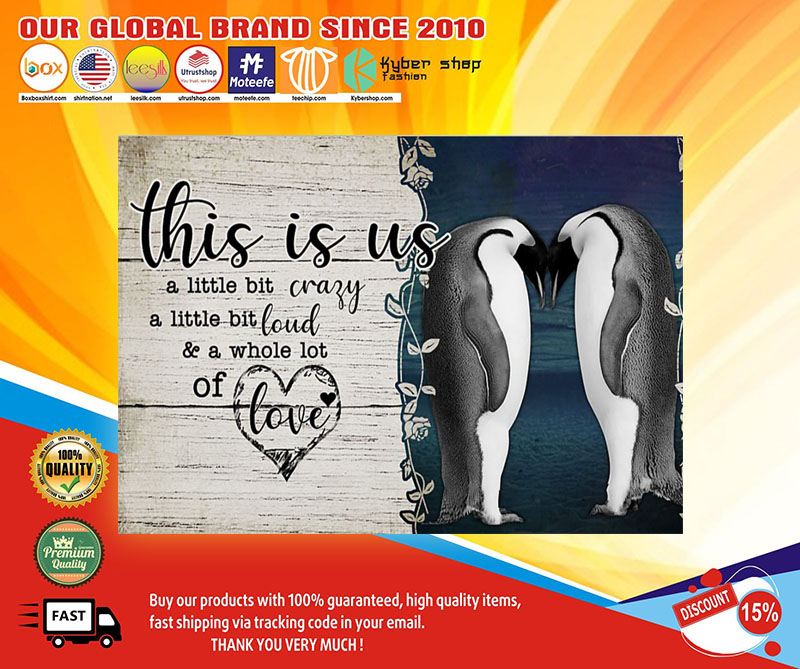 Penguin this is us a little crazy custom personalized name poster 9 Penguinthisisusalittlecrazycustompersonalizednameposter