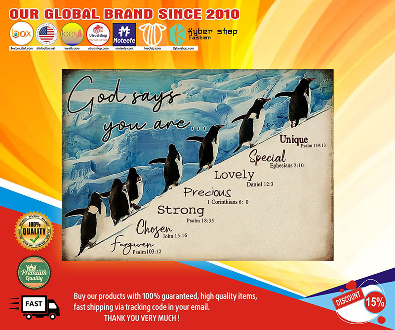 Penguinsgodsaysyouareuniquespecialposter