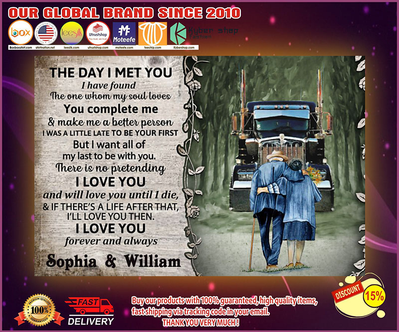 Personalized Truck The day I met you I custom name poster 9 Personalized Truck The day I met you I custom name poster