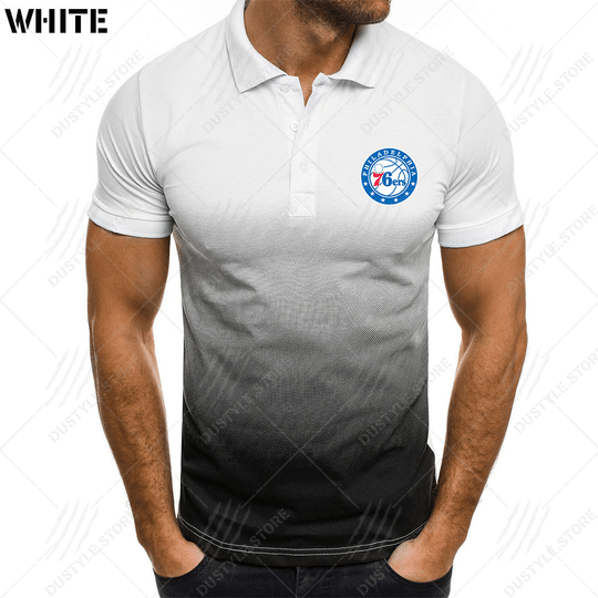 Philadelphia 76ers men gradient polo shirt1