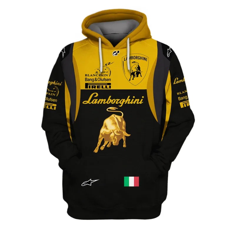 Pirelli Lamborghini 3d over print hoodie