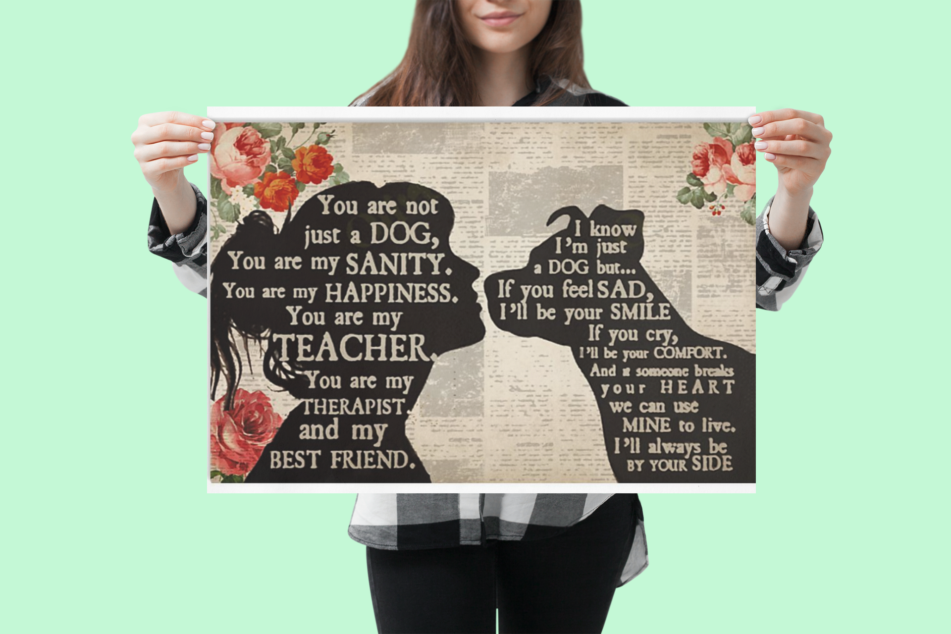 Pitbull and girl you are not dog my sanity my happiness poster 9 Pitbull and girl you are not dog my sanity my happiness poster