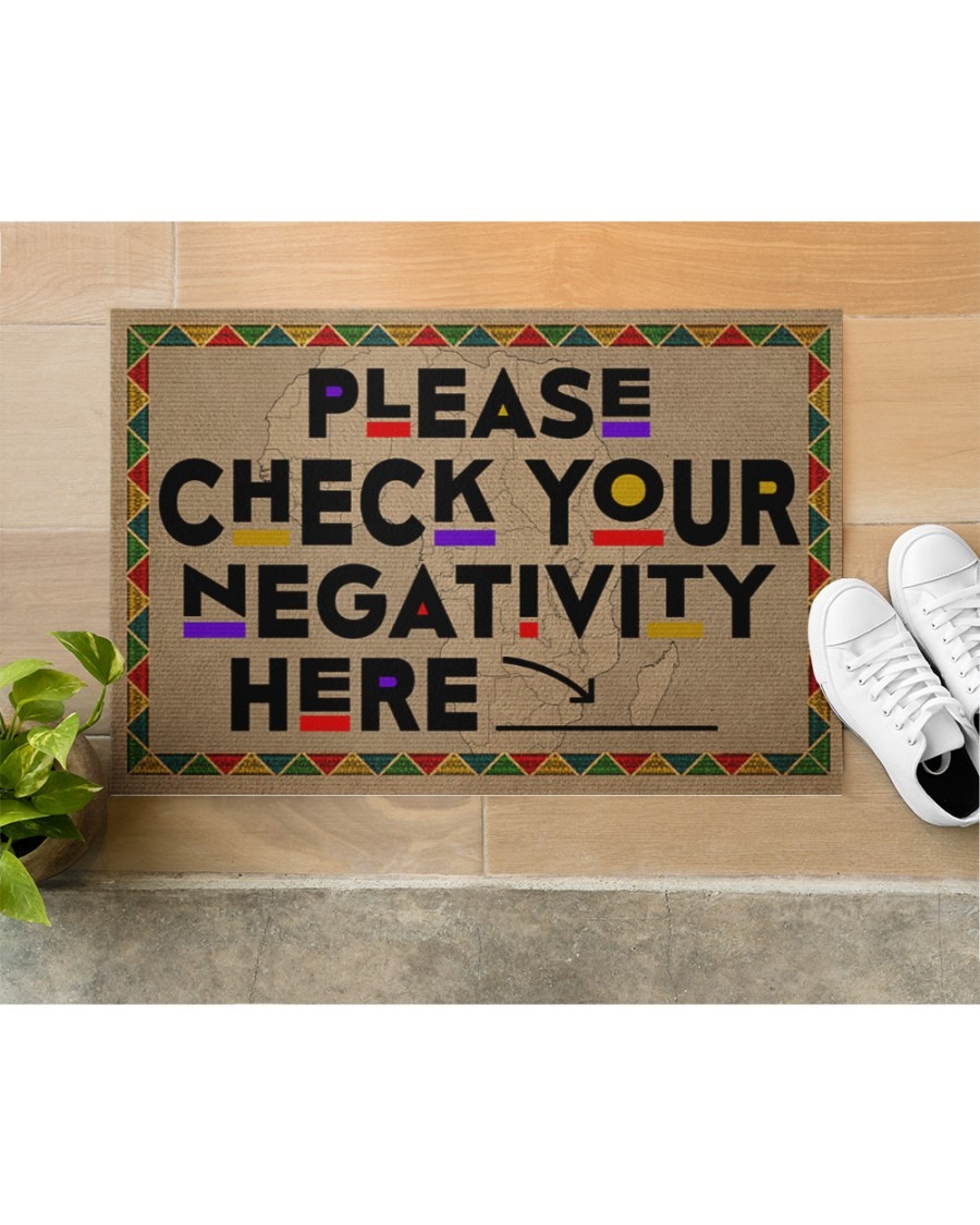 Please check your negativity here doormat