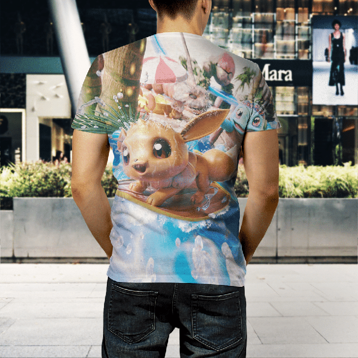 Pokemon Surfing 3D T Shirt2 1