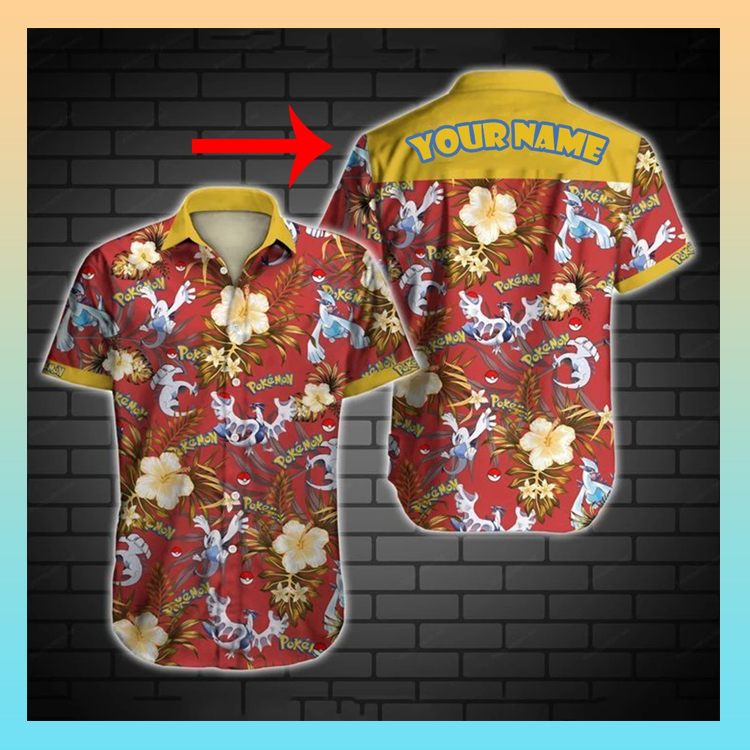 Pokemon custom name Hawaiian Shirt 2 Pokemon custom name Hawaiian Shirt1