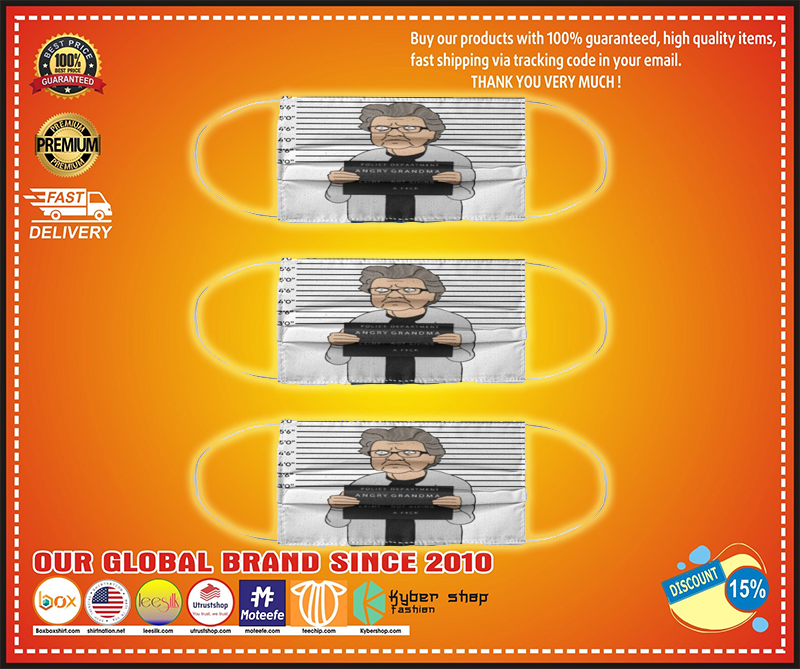 Police department angry grandma face mask