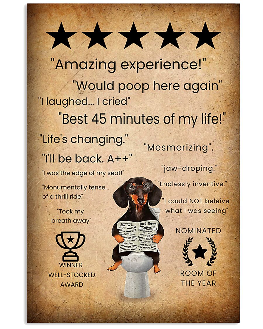 Poster Dachshund Amazing experience room of the year well stocked award