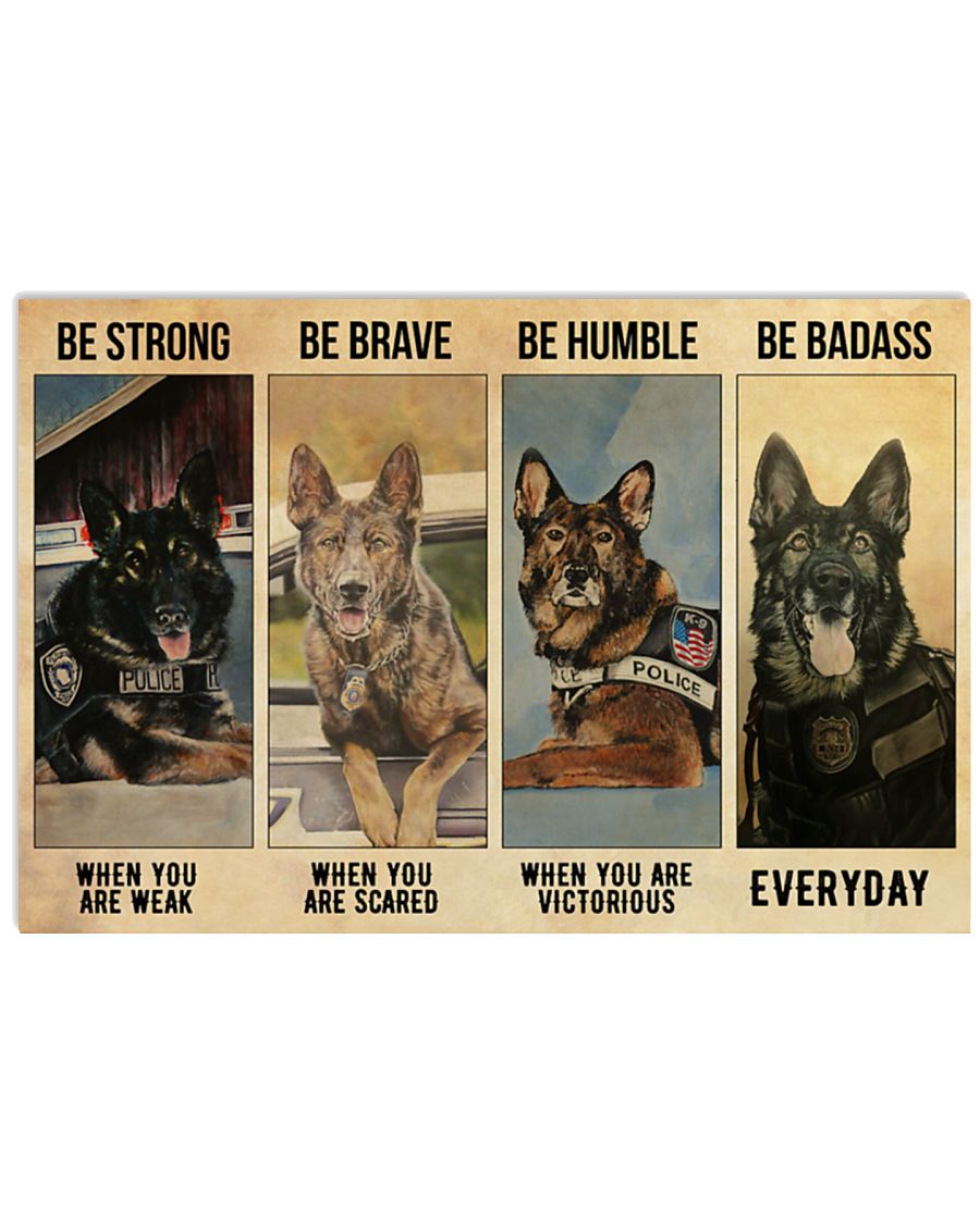 Poster German Shepherd Police Be Badass