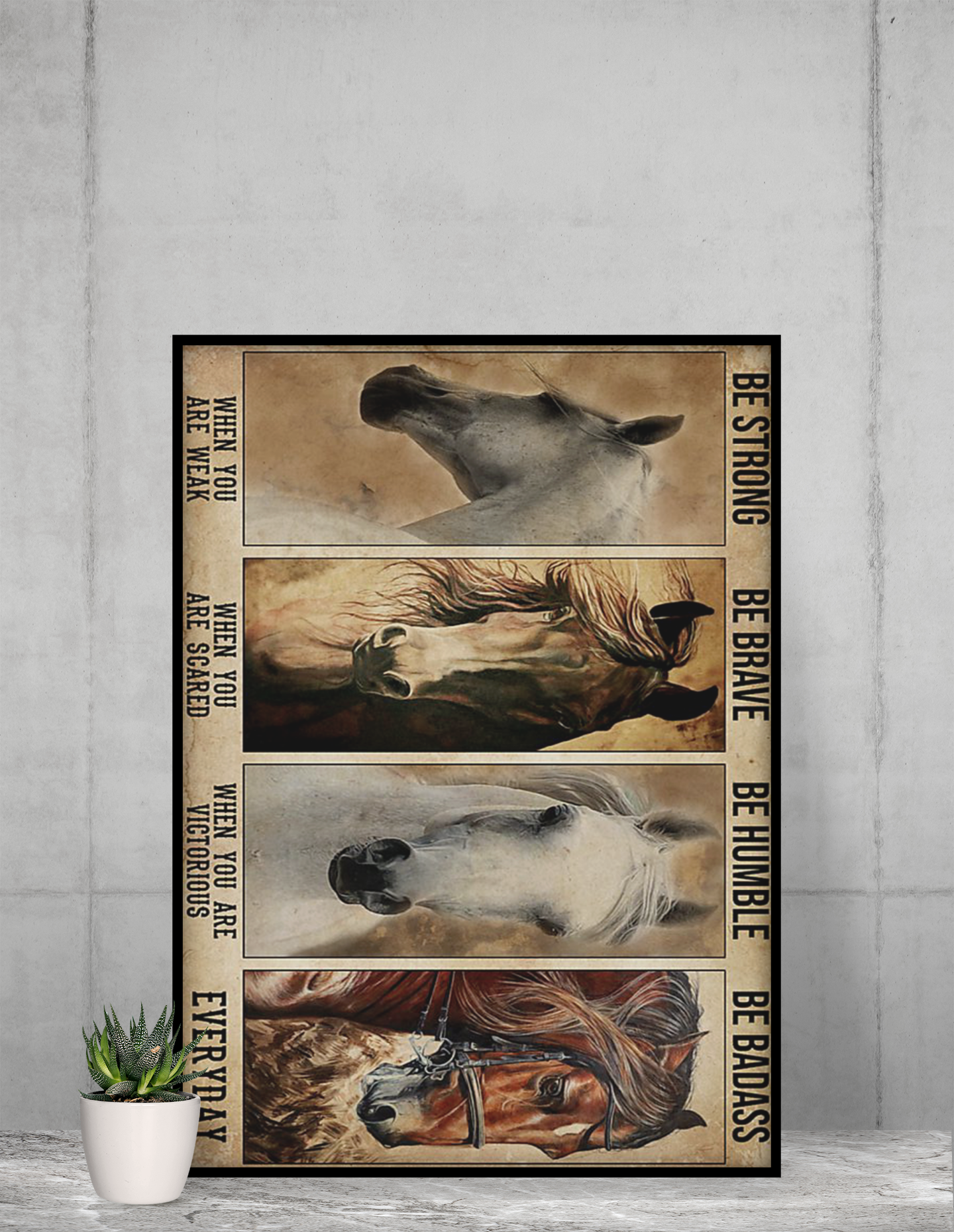 PosterHorsesbestrongwhenyouweakbebraveposter