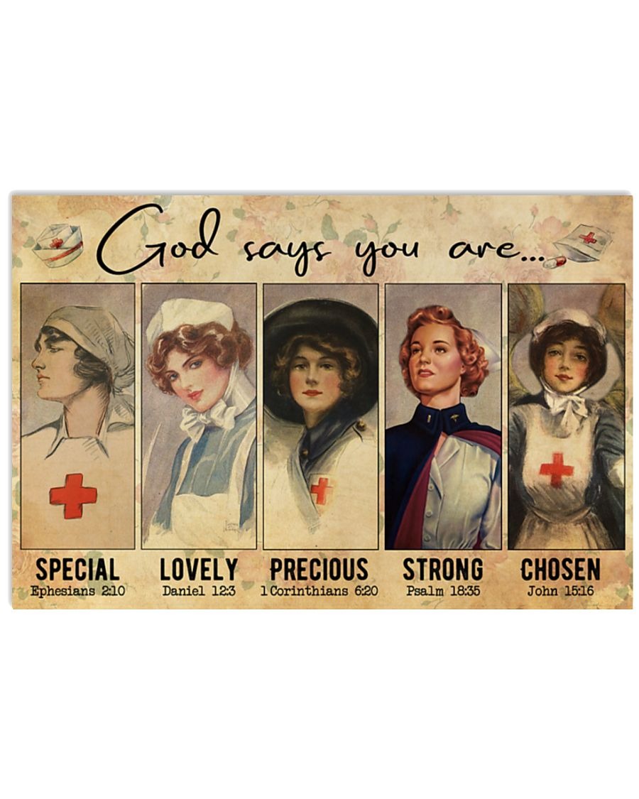 Poster Nurse God Says You Are