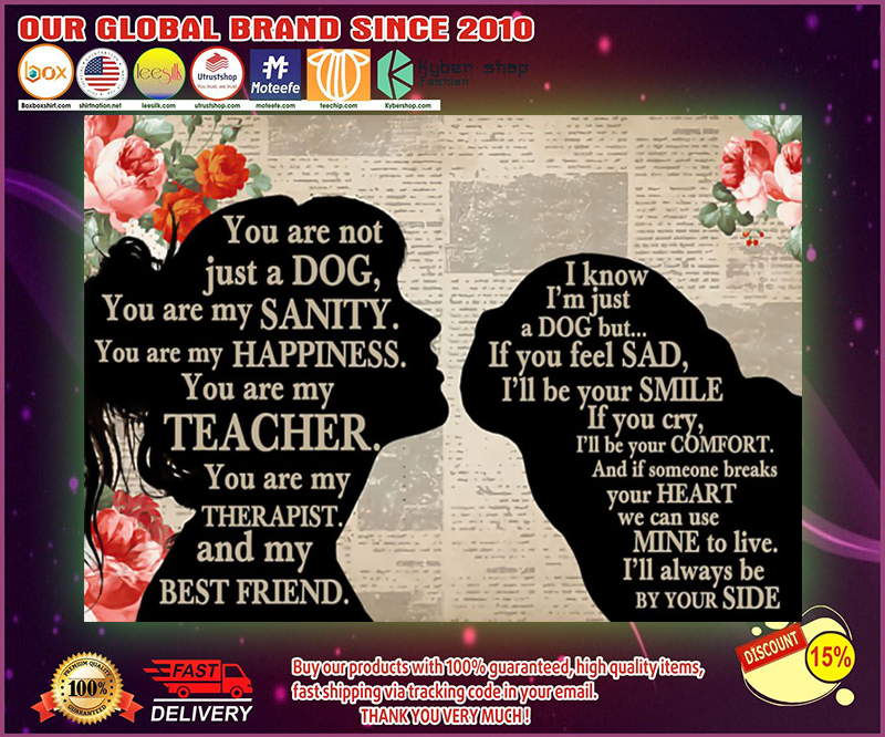 Pug girl therapist best friend poster