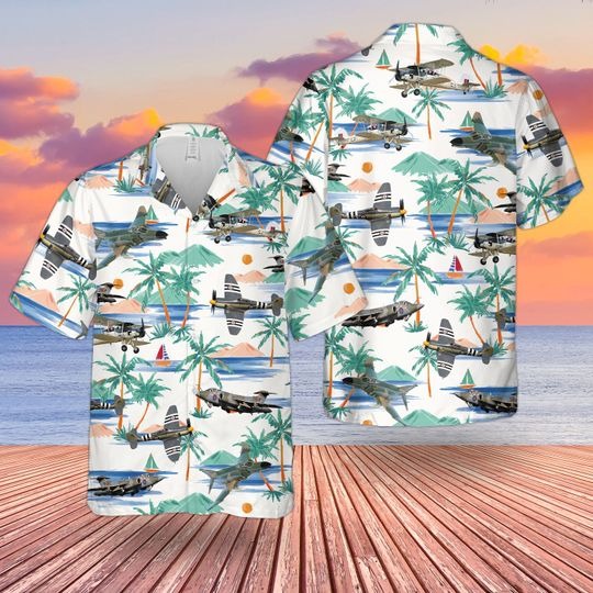 RN historical aircrafts hawaiian shirt 1