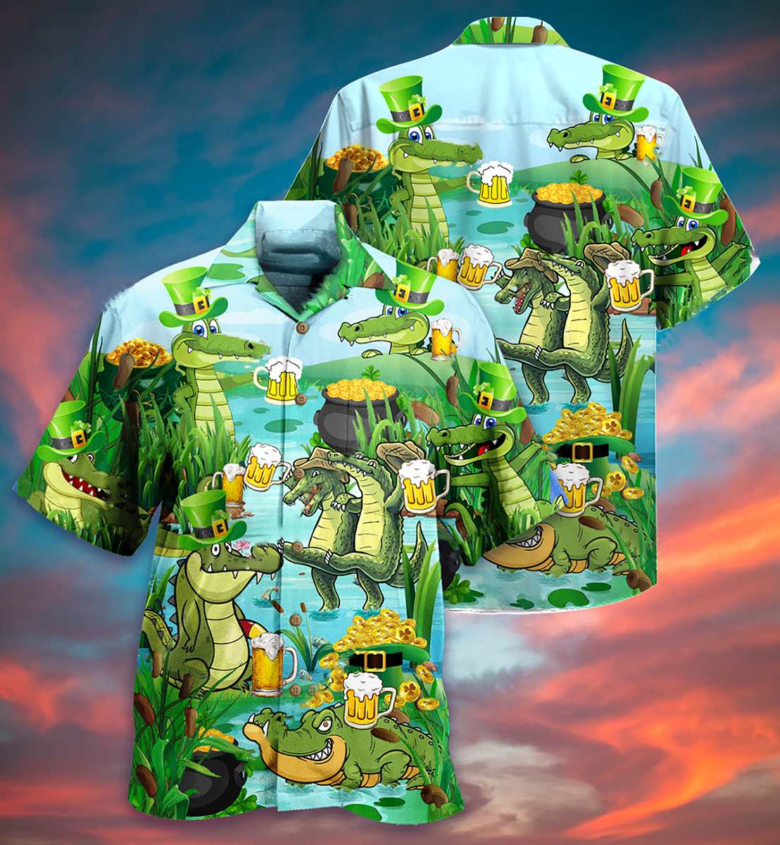 Crocodile drink beer hawaiian shirt - LIMITED EDITION 10 16.1