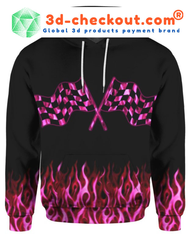Racing girl 3D over print hoodie 1