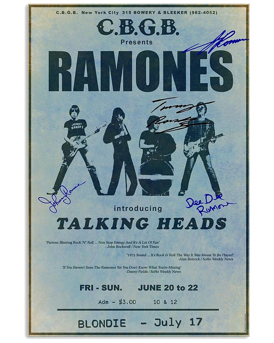 Ramones talking heads poster