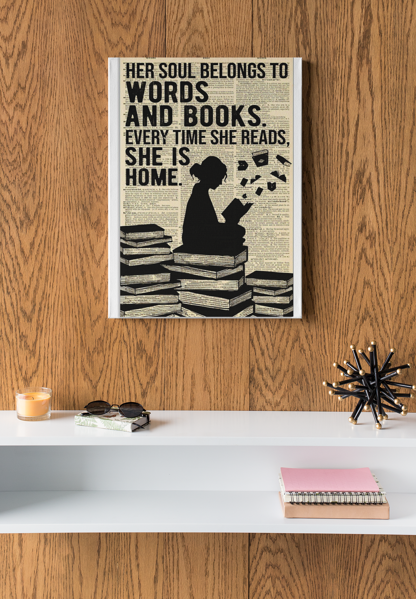 Reading her soul belongs to words and books poster