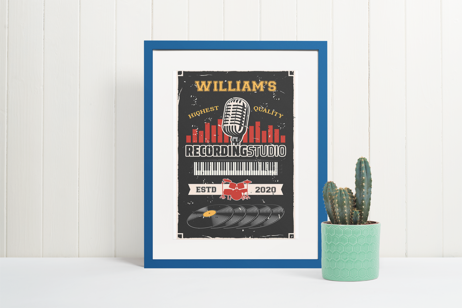 Recordingstudiohighestqualitycustomnameposter