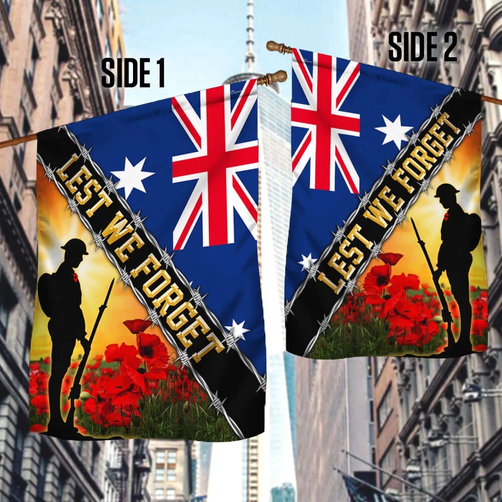 Remembrance Day Lest We Forget Australia Veteran Flag 5 Remembrance Day Flag Poppy. Lest We Forget. Australia Veteran Flag3