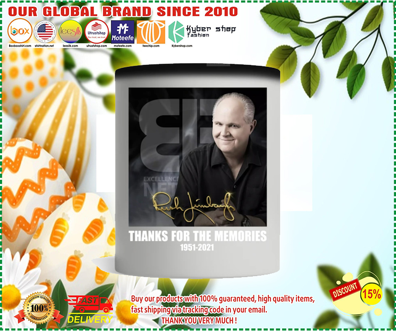 Rush Limbaugh thanks for the memories 1951 - 2021 mug 1 Rush Limbaugh thanks for the memories 1951 2021 mug 1