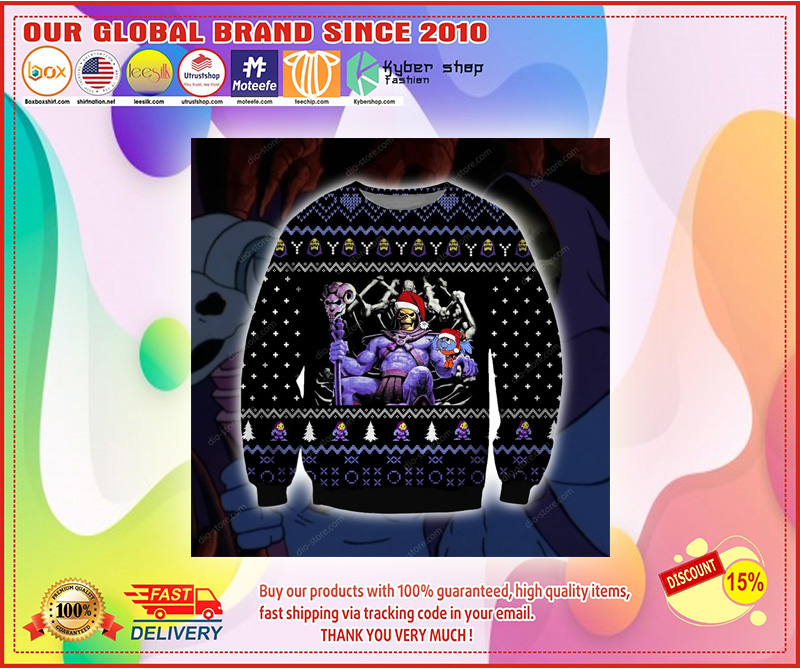 SKELETOR KNITTING PATTERN UGLY CHRISTMAS SWEATER