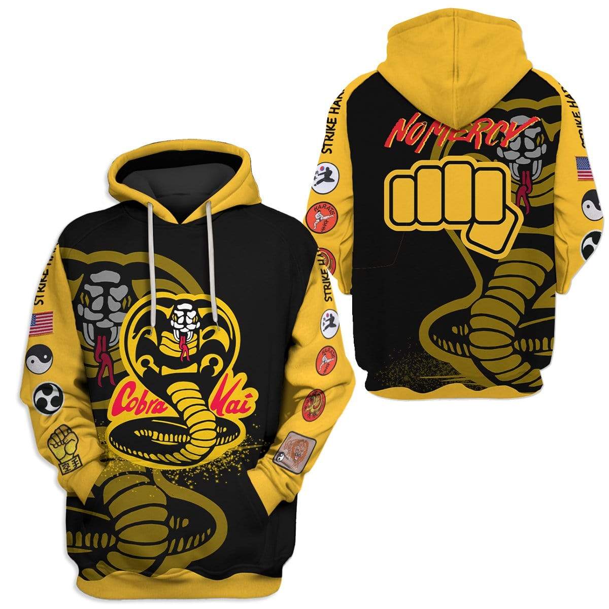 Cobra kai 3d all over print hoodie 4