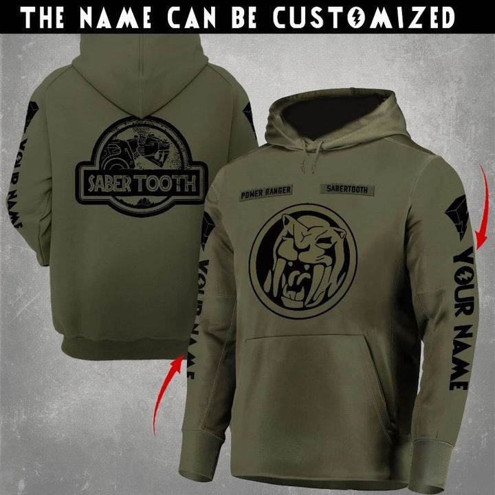 Sabertooth Mighty Morphin Power Rangers symbol hoodie 1 Sabertooth Mighty Morphin Power Rangers symbol hoodie