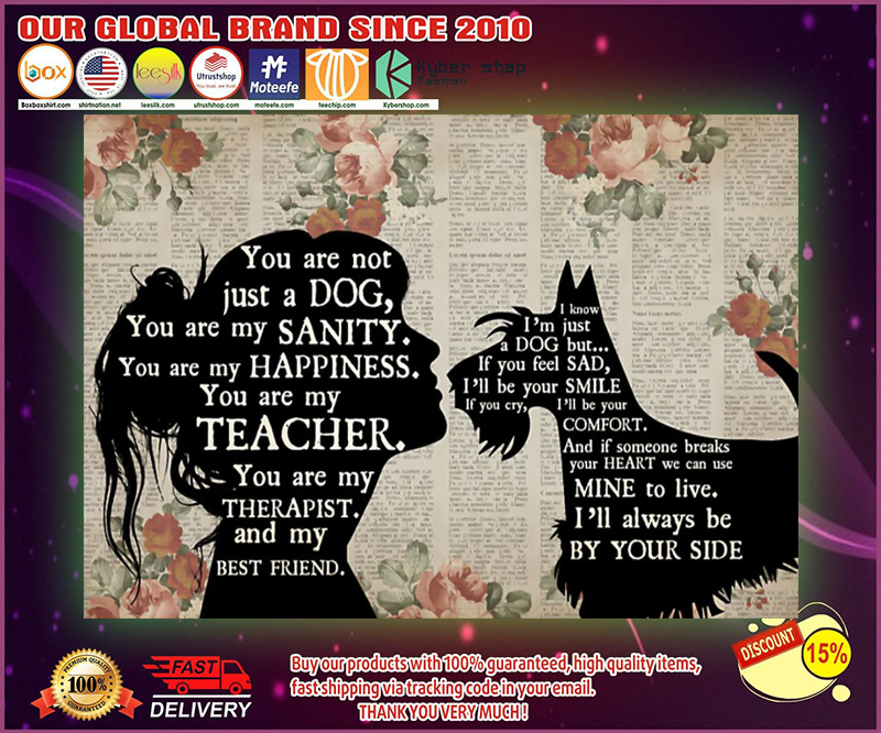 Schnauzer dog girl therapist best friend poster