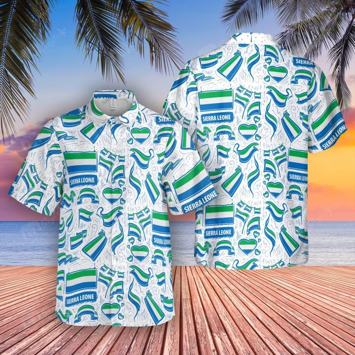 Sierra leone flag hawaiian shirt and short 7 Sierra leone flag hawaiian shirt and short 1