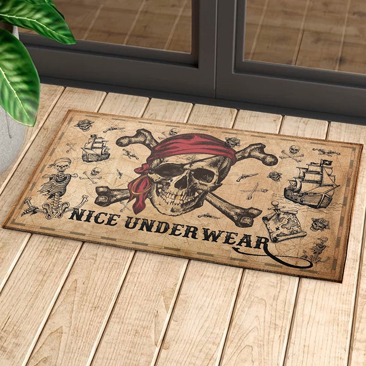 Skull Nice Underwear Doormat