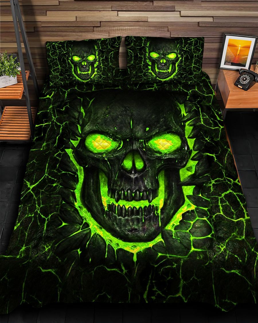 Skull fire bedding set