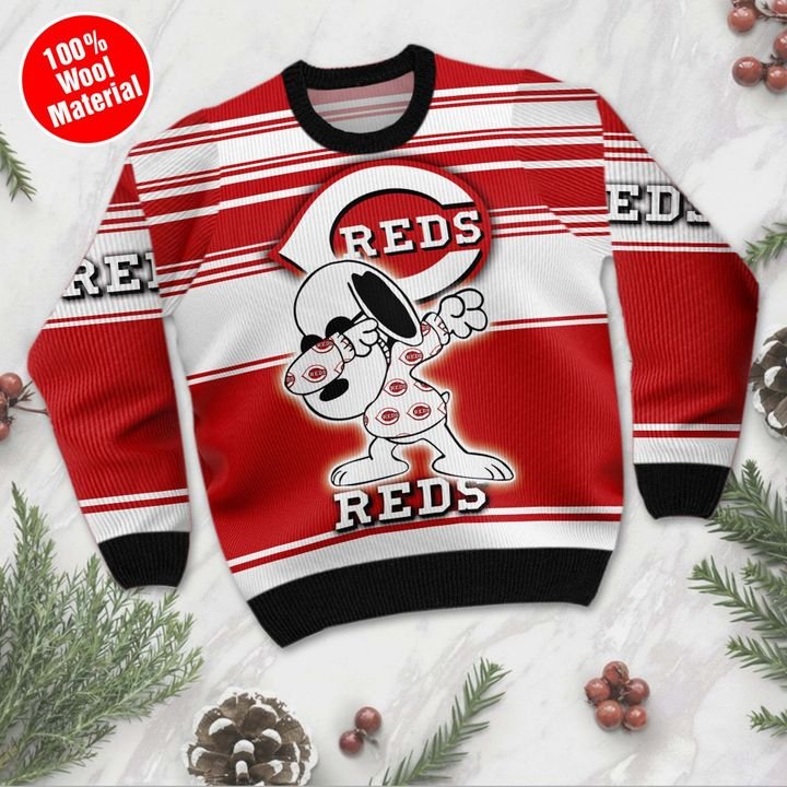 Snoopy Cincinnati Reds For Basebal Sweater 3 Snoopy Cincinnati Reds For Basebal Sweater 3