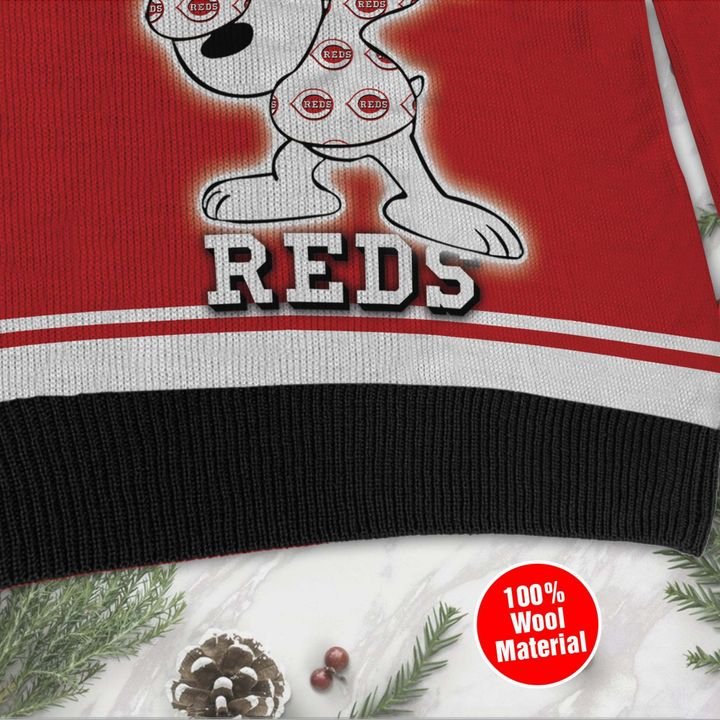 Snoopy Cincinnati Reds For Basebal Sweater 2 Snoopy Cincinnati Reds For Basebal Sweater 4