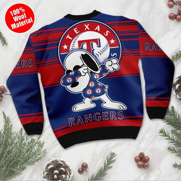 Snoopy Texas Rangers Ugly Christmas Sweater 2