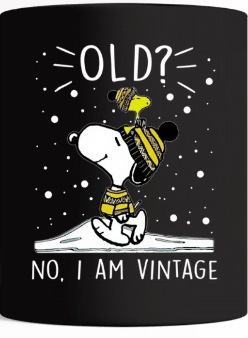 Snoopy and Woodstock old no I am vintage mug